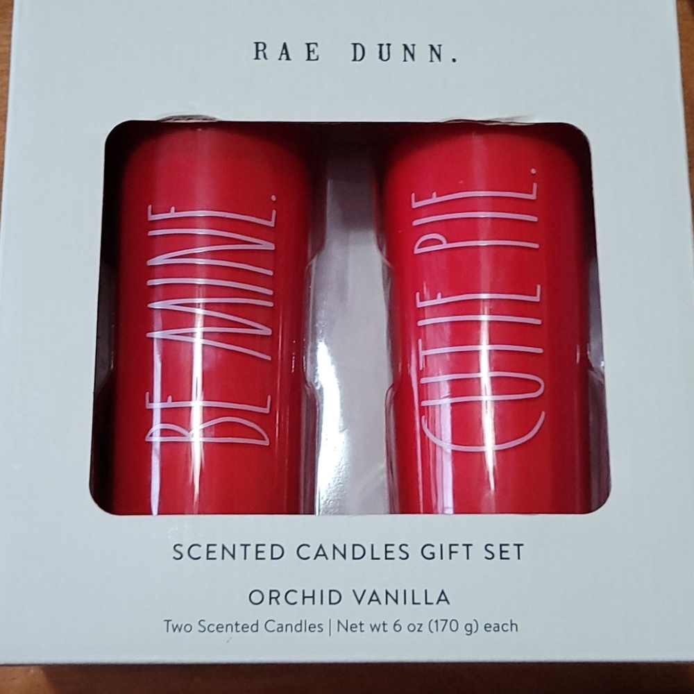 Rae Dunn 2 Candle Valentines set